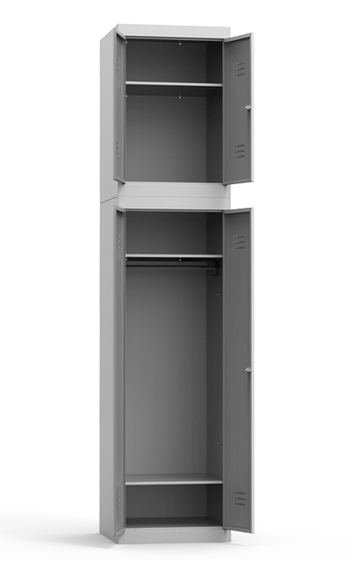 Металлический гардеробный шкаф с антресолью (на базе ШРК 22-600) купить недорого в Екатеринбурге