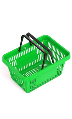 Корзина покупательская, пластик (20л) для магазина супермаркета купить недорого